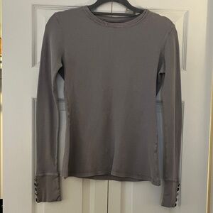 Stylish Women's Long Sleeve Top in Gray
